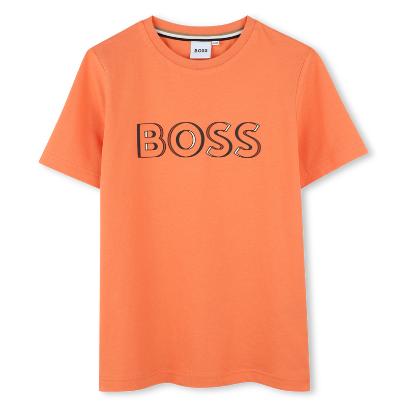 T-shirt manga curta em algod&atilde;o BOSS 
                        BOY