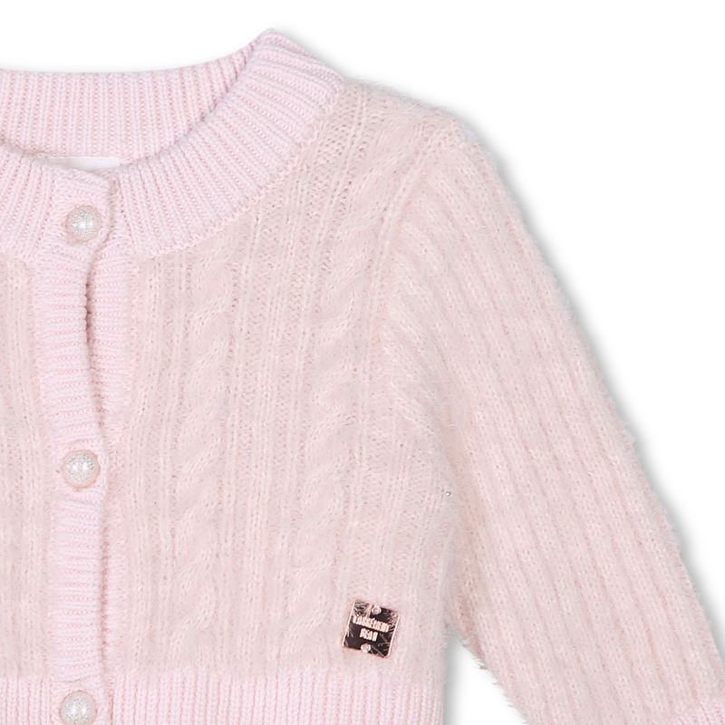 Decorative Knitted Cardigan CARREMENT BEAU 
                    GIRL