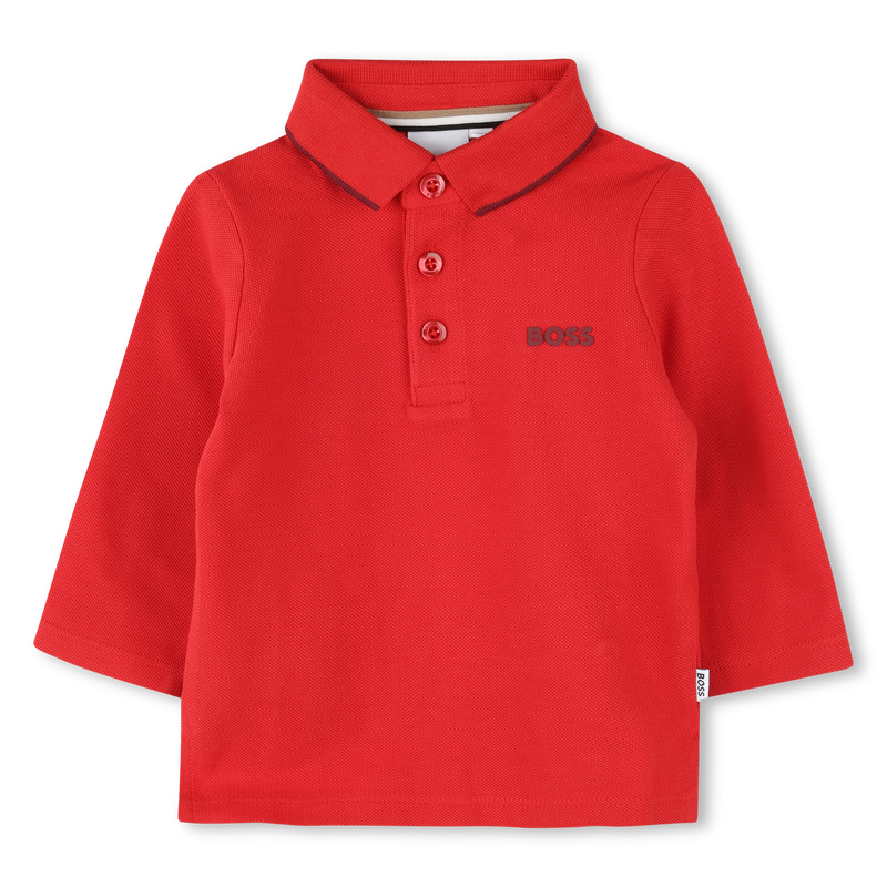 Polo de algodão piqué BOSS 
                    BOY