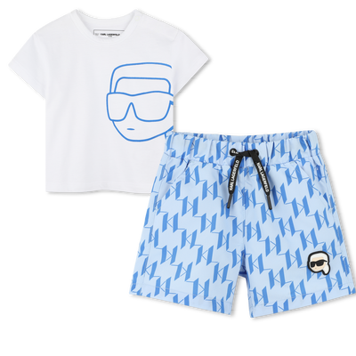 Shorts and T-shirt set KARL LAGERFELD KIDS BOY