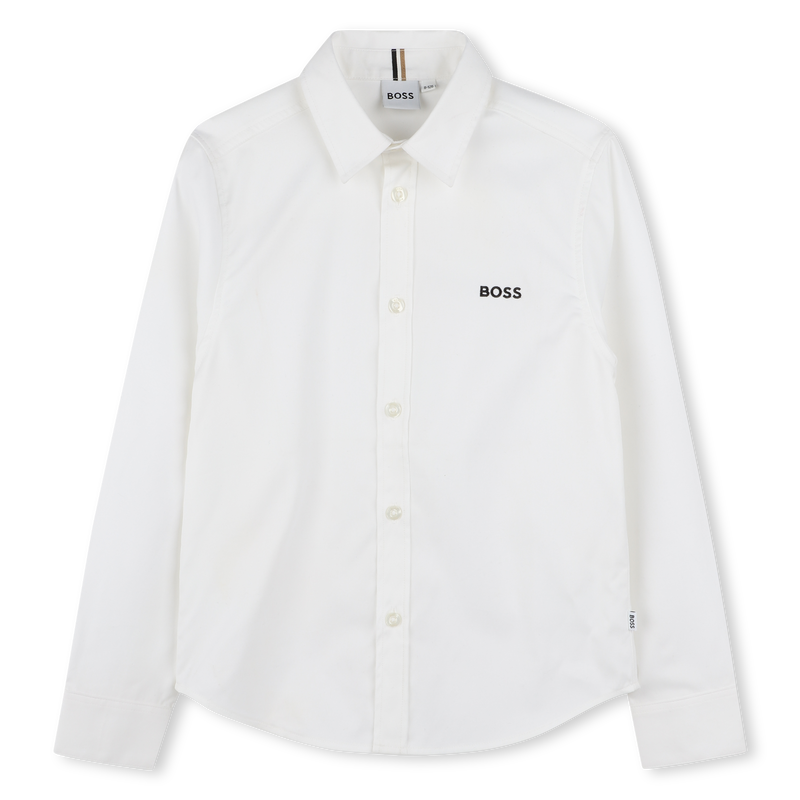 Camisa manga comprida algod&atilde;o BOSS 
                        BOY