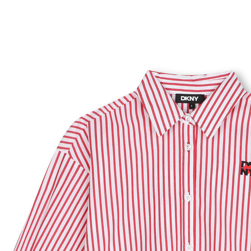 Camisa &agrave;s riscas estampada DKNY 
                        GIRL