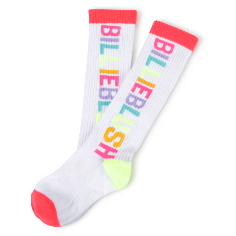 Meias altas com logótipo BILLIEBLUSH 
                    GIRL