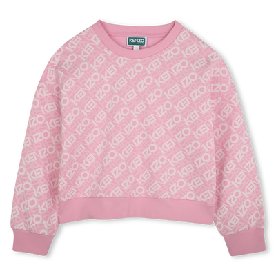 Sweatshirt molet&atilde;o de algod&atilde;o KENZO KIDS GIRL