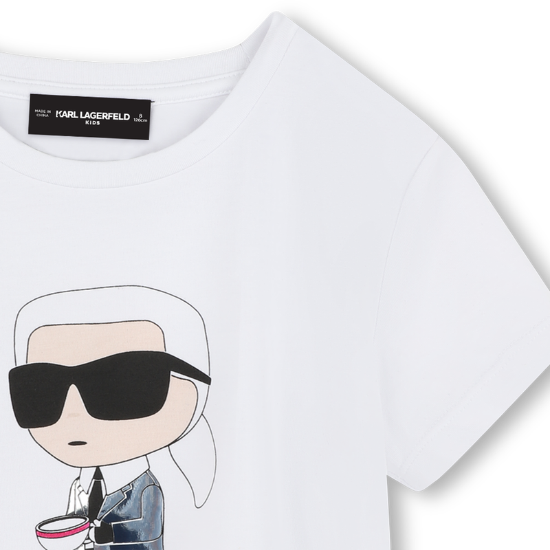 T-shirt com estampa KARL LAGERFELD KIDS 
                        GIRL