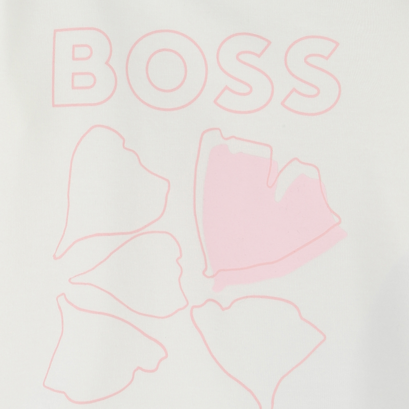 T-shirt estampado de p&eacute;talas BOSS 
                        GIRL
