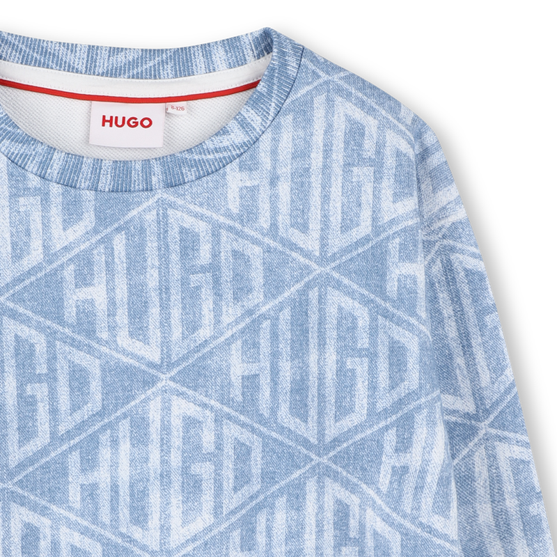 Sweatshirt em molet&atilde;o HUGO 
                        BOY