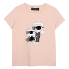 Camiseta de mangas curtas KARL LAGERFELD KIDS 
                    GIRL