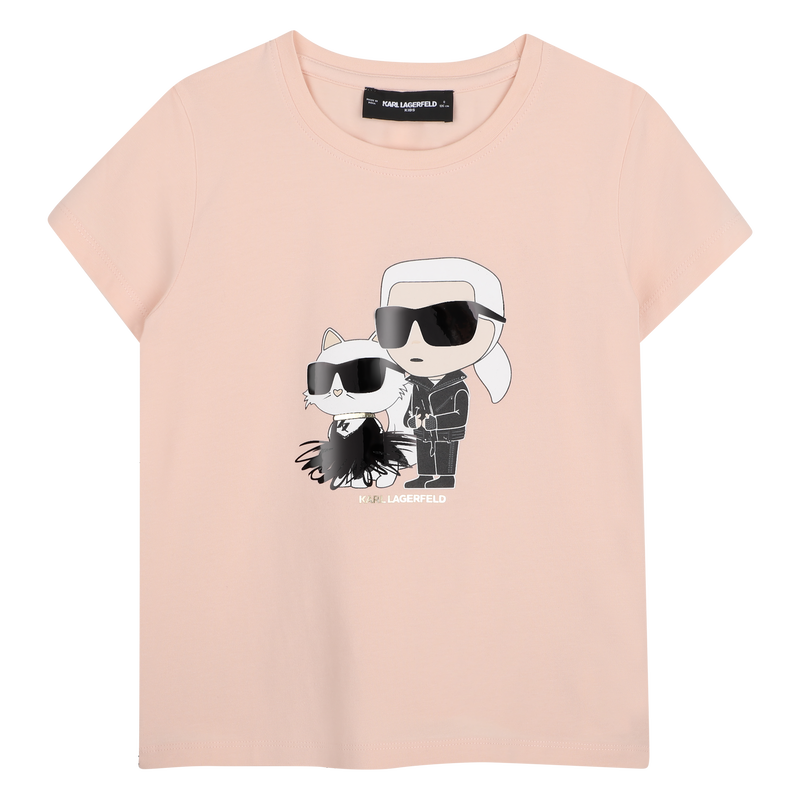Camiseta de mangas curtas KARL LAGERFELD KIDS 
                        GIRL