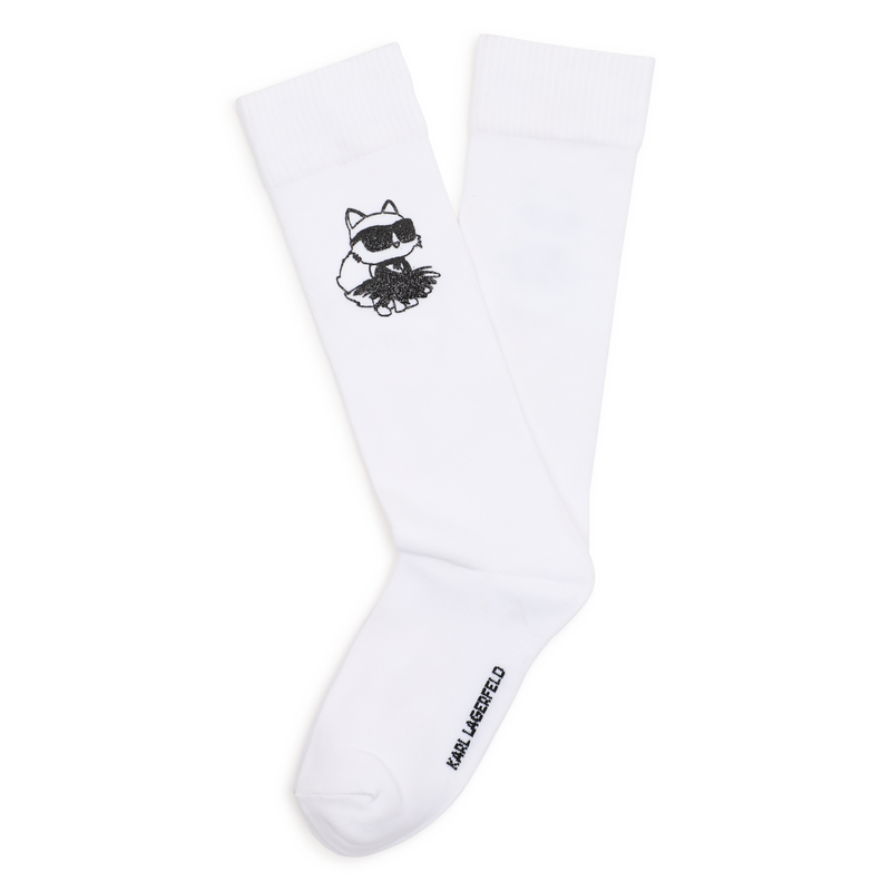 Meias de cano m&eacute;dio KARL LAGERFELD KIDS 
                        GIRL