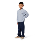Camisa de algod&atilde;o &agrave;s riscas KENZO KIDS 
                    BOY