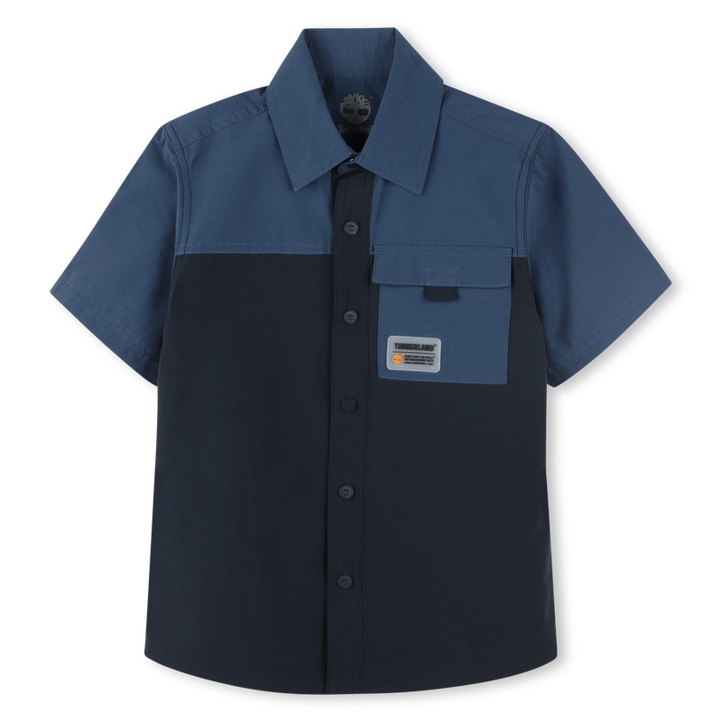 Camisa bicolor com bolso TIMBERLAND 
                    BOY