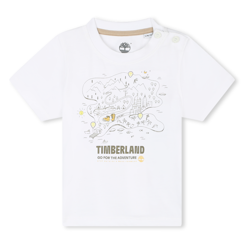 Cotton Press-Stud T-Shirt TIMBERLAND 
                    BOY