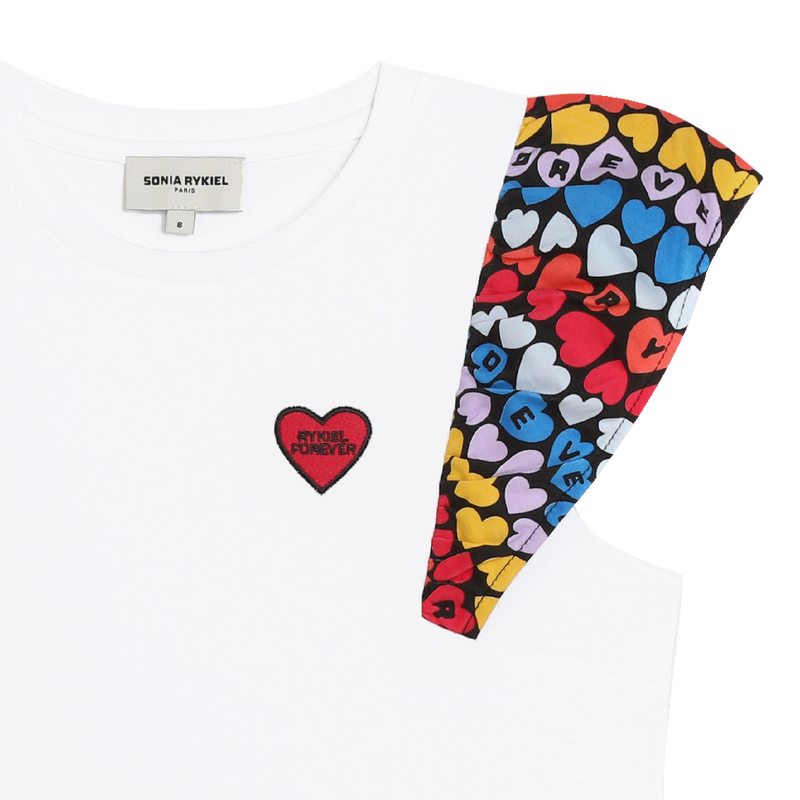 T-shirt manga curta de algodão SONIA RYKIEL 
                    GIRL