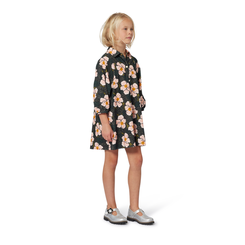 Vestido de manga comprida bufante KENZO KIDS 
                    GIRL