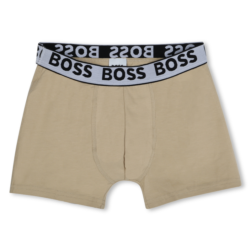 Lote de 3 boxers em algod&atilde;o BOSS 
                        BOY