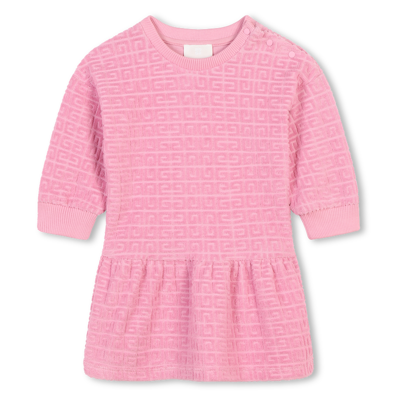 Vestido felpa mangas compridas GIVENCHY 
                    GIRL