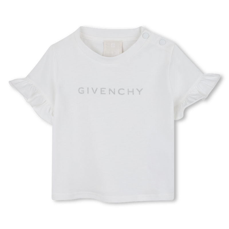 T-shirt com folhos GIVENCHY 
                        GIRL