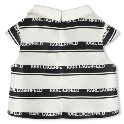 Blusa com listas com log&oacute;tipo KARL LAGERFELD KIDS GIRL
