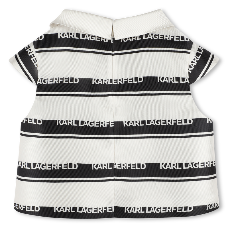 Blusa com listas com log&oacute;tipo KARL LAGERFELD KIDS 
                        GIRL