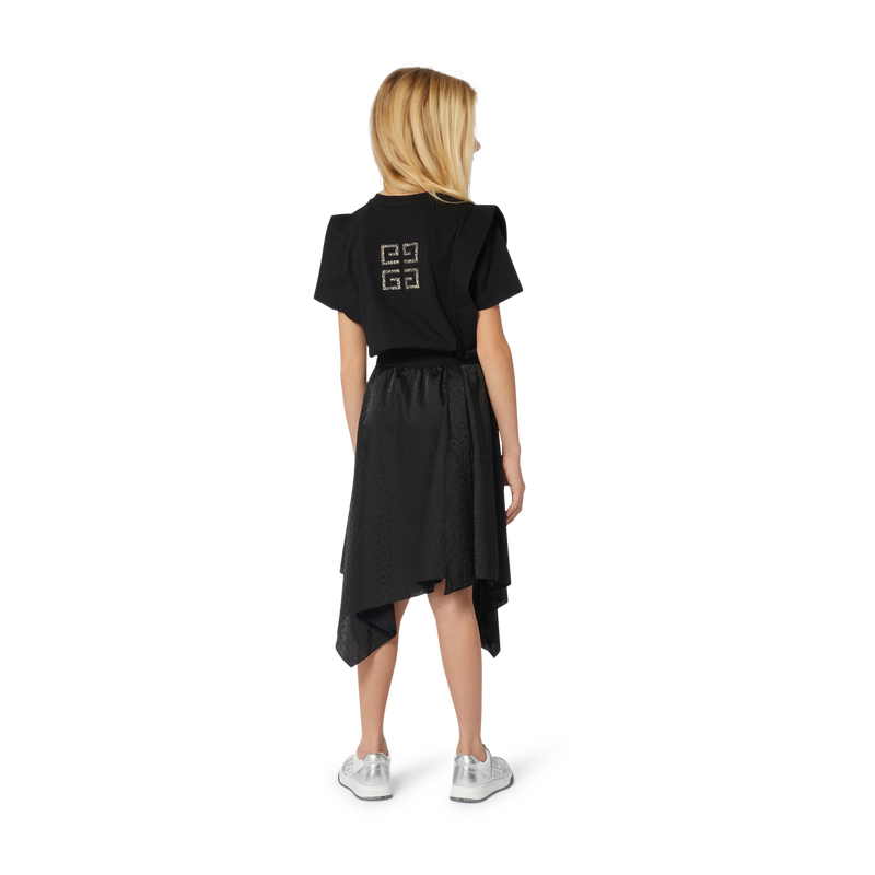 Saia assimétrica com logo GIVENCHY 
                    GIRL