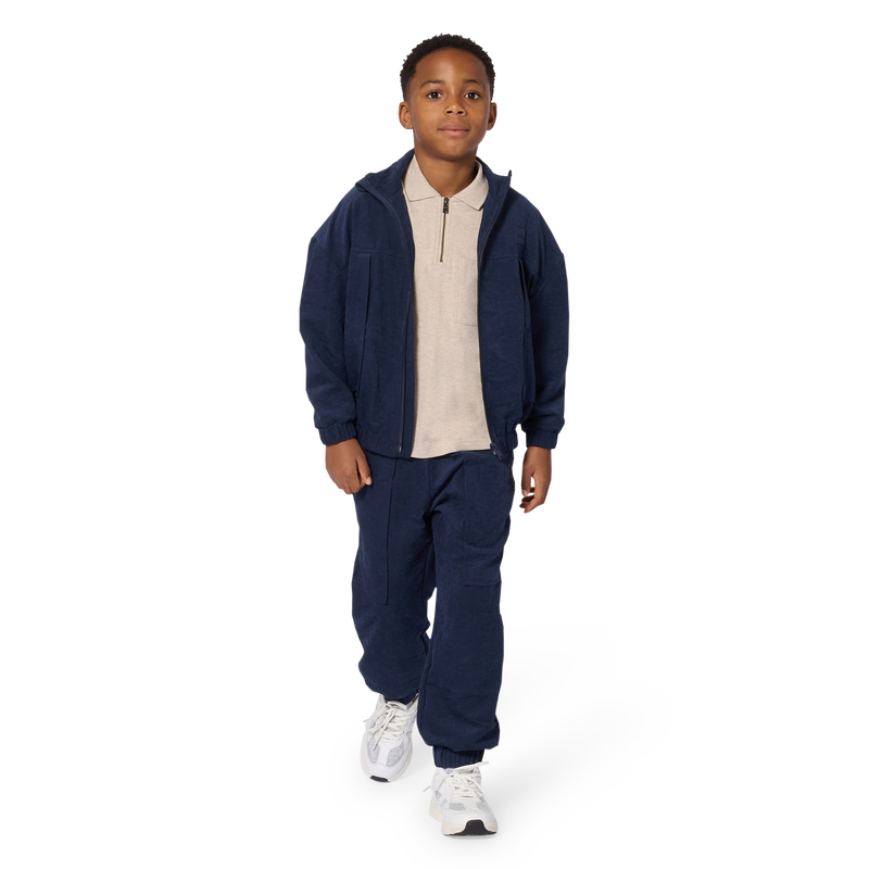 Cardigan em satim ondulado BOSS 
                        BOY
