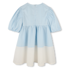 Vestido bicolor em corte evas&eacute; KENZO KIDS 
                    GIRL