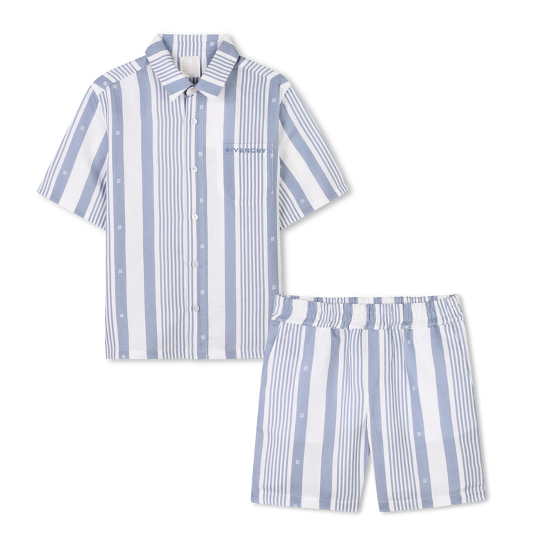 Linen blend shirt and shorts GIVENCHY 
                    BOY