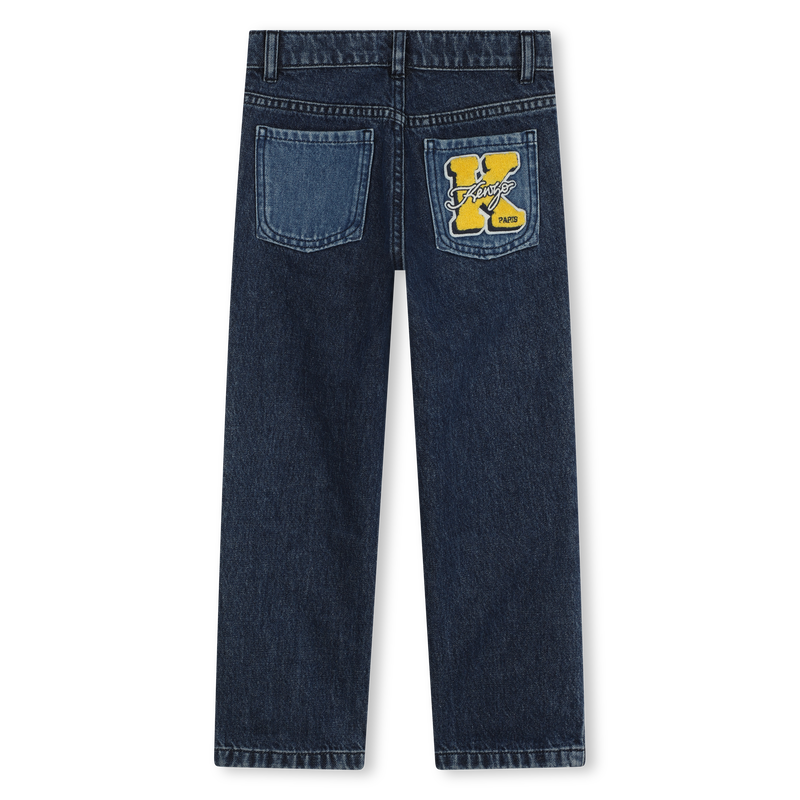 Embroidered cotton jeans KENZO KIDS 
                    BOY