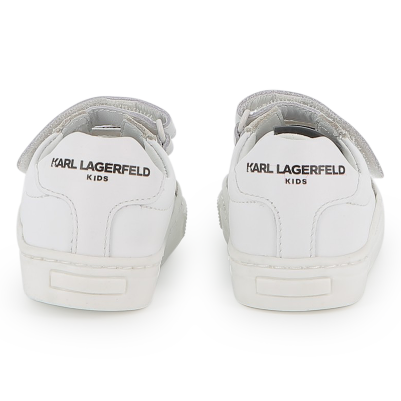 Tênis de couro de cano baixo KARL LAGERFELD KIDS 
                    UNISEX