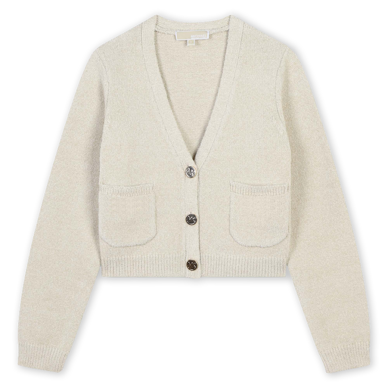 Button-Up Knit Cardigan MICHAEL KORS 
                    GIRL