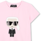 T-shirt ilustra&ccedil;&atilde;o choupette KARL LAGERFELD KIDS 
                    GIRL