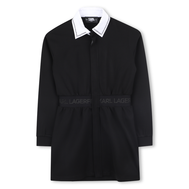 Vestido de manga comprida KARL LAGERFELD KIDS 
                        GIRL