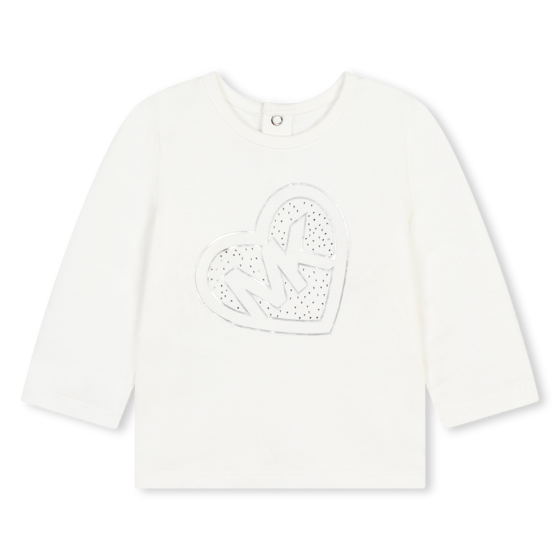 T-shirt de algod&atilde;o e saia MICHAEL KORS 
                        GIRL