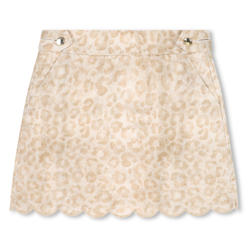 Saia curta com estampado de leopardo CHLOE 
                    GIRL