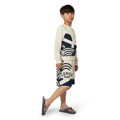 Cotton Fleece Sweatshirt KENZO KIDS BOY