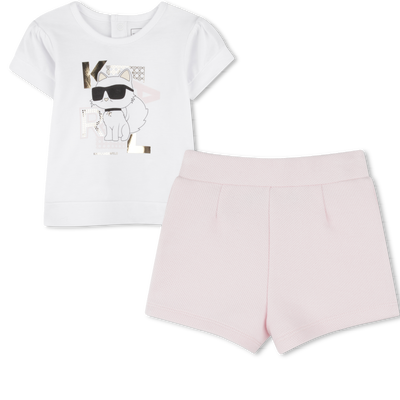 Conjunto T-shirt e cal&ccedil;&otilde;es KARL LAGERFELD KIDS GIRL
