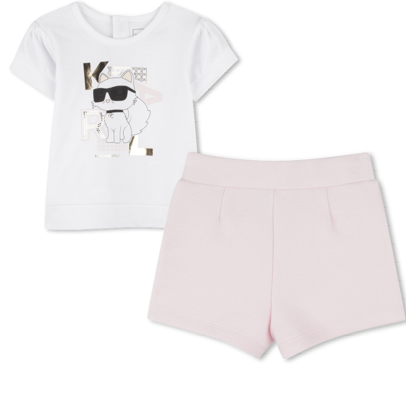 Conjunto T-shirt e cal&ccedil;&otilde;es KARL LAGERFELD KIDS 
                        GIRL