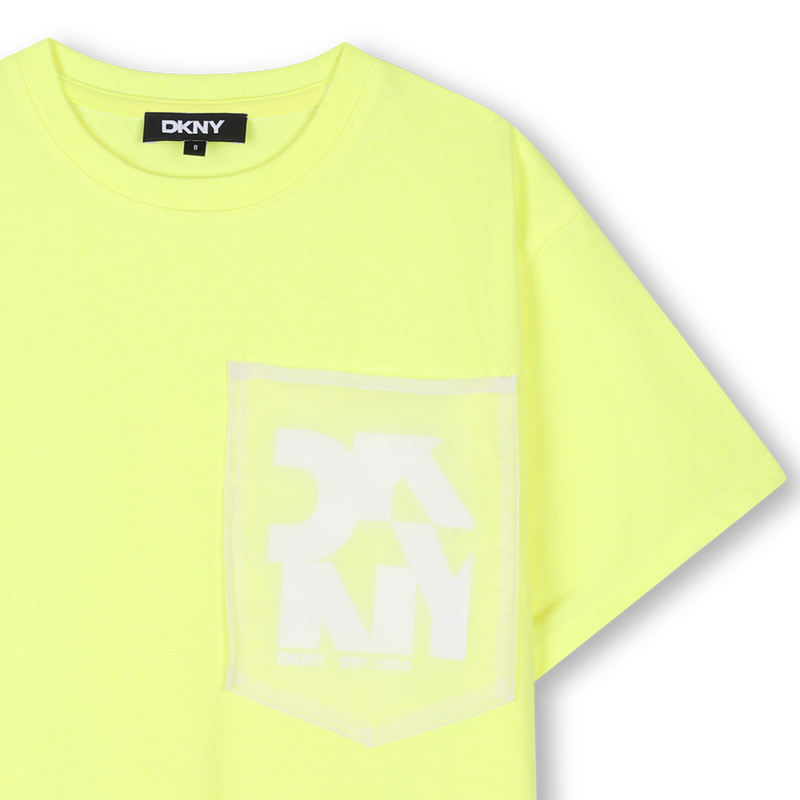 Vestido-T-shirt de manga curta DKNY 
                        GIRL