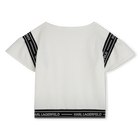 T-shirt com mangas de folhos KARL LAGERFELD KIDS 
                    GIRL