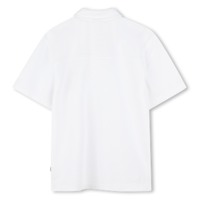 Polo de corte largo em algod&atilde;o BOSS BOY