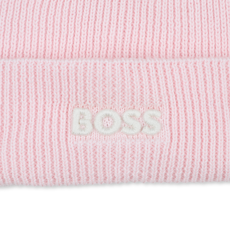 Gorro de malha com pompom BOSS 
                        GIRL