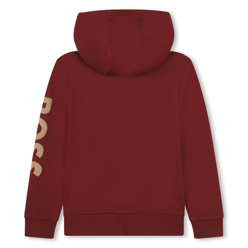 Cardig&atilde; com capuz em piqu&eacute; BOSS 
                        BOY