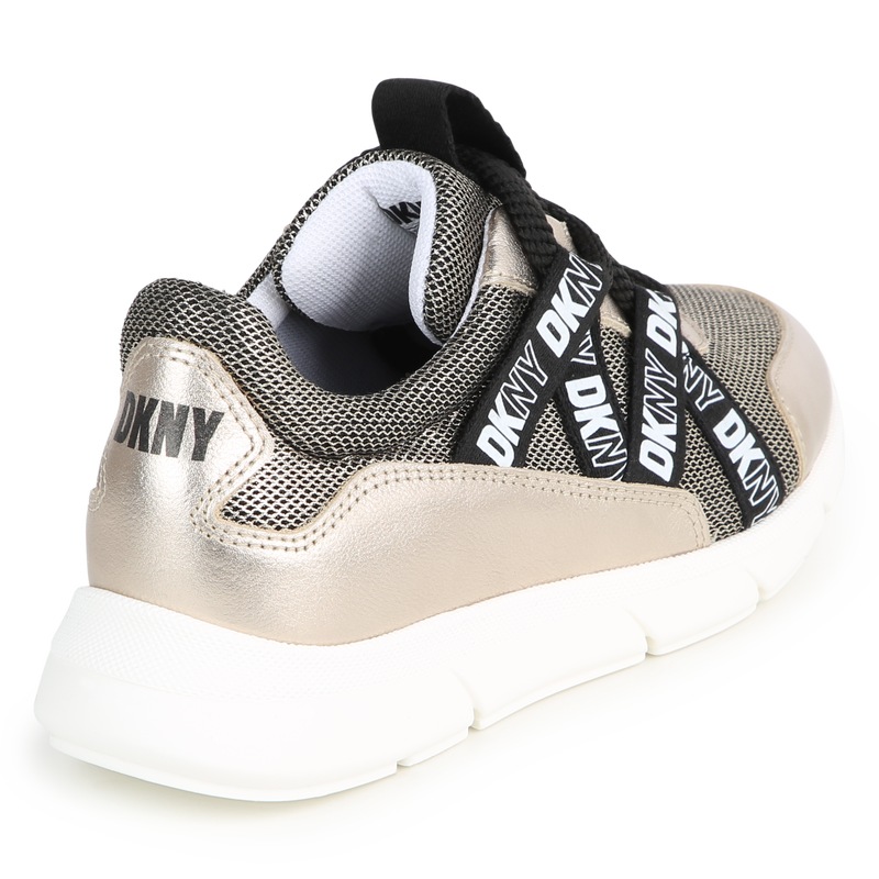 Leather & mesh sneakers DKNY 
                    GIRL