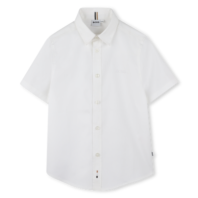 Camisa de algod&atilde;o lisa BOSS BOY