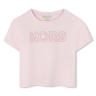 T-shirt "cropped" de algod&atilde;o MICHAEL KORS 
                    MENINA