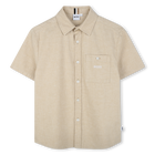 Camisa larga linho e algod&atilde;o BOSS 
                    BOY