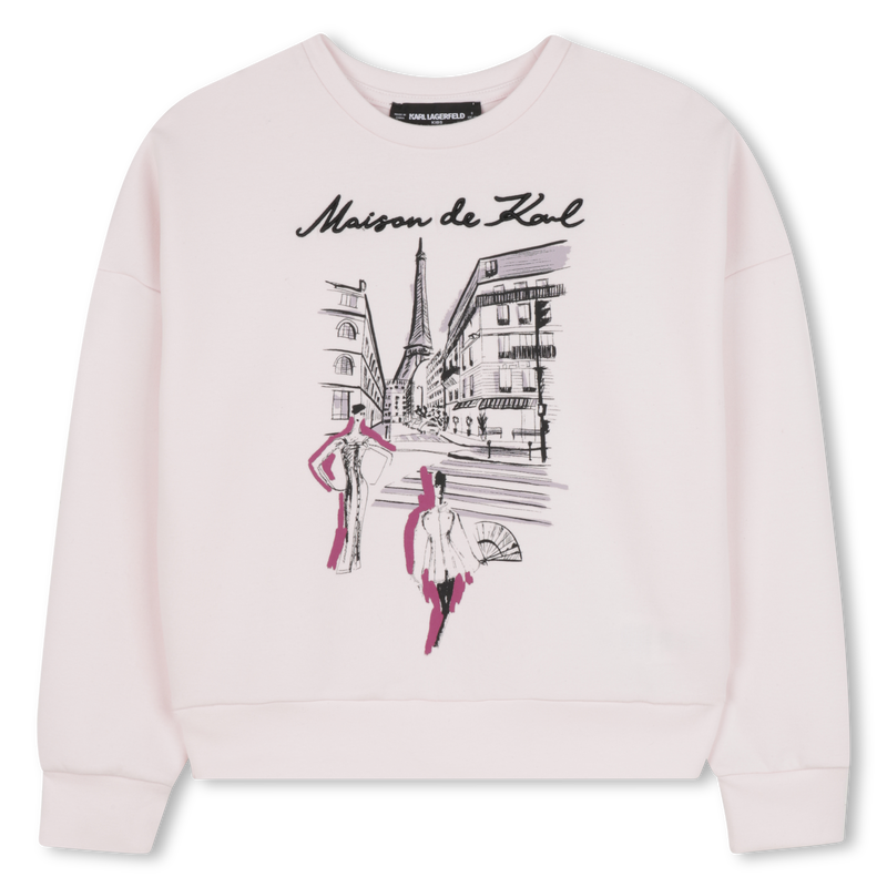 Sweatshirt de manga comprida KARL LAGERFELD KIDS 
                    GIRL