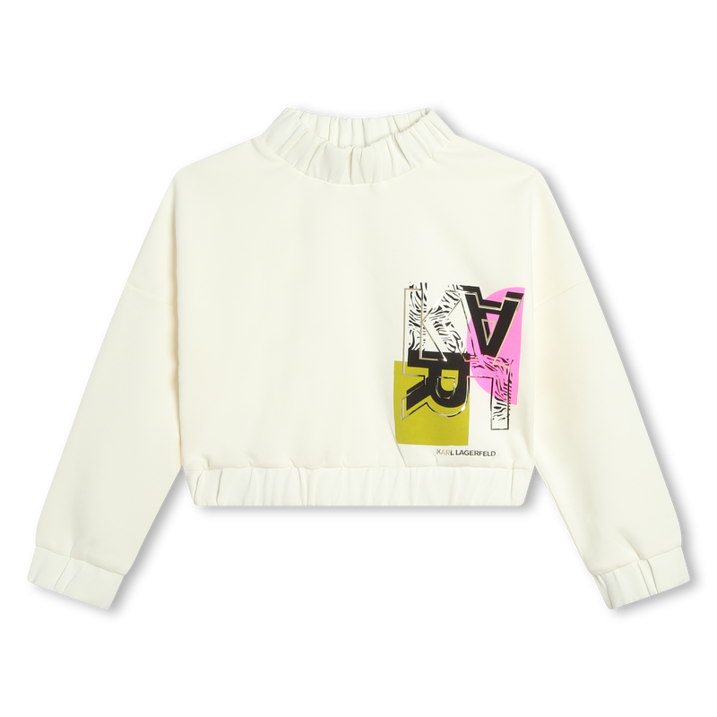 Sweatshirt com estampado KARL LAGERFELD KIDS 
                    GIRL