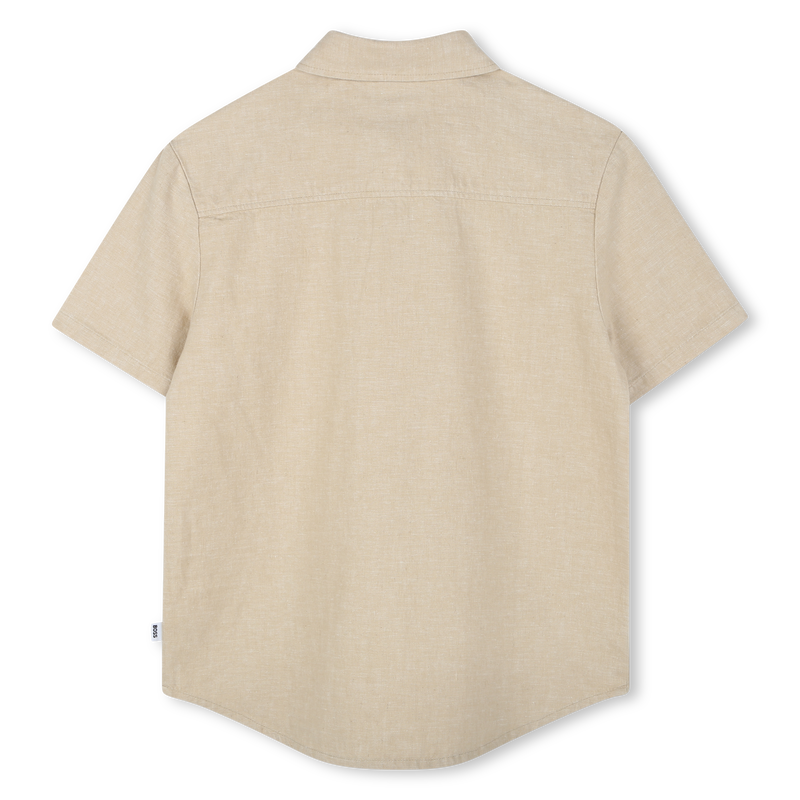 Camisa larga linho e algod&atilde;o BOSS 
                        BOY